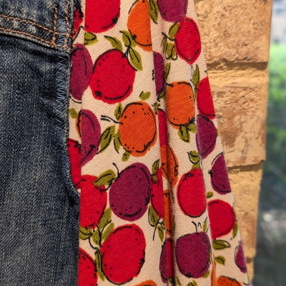 Colorful Denim Jacket with Floral Flowy Sleeves - Picture 7 of 7